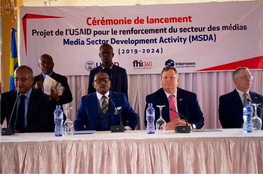 US and DRC Dignitaries at SCS DRC Media Strengthening Project Launch Event (September 2019, Internews)