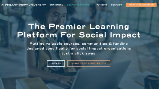 Philanthropy University Webpage